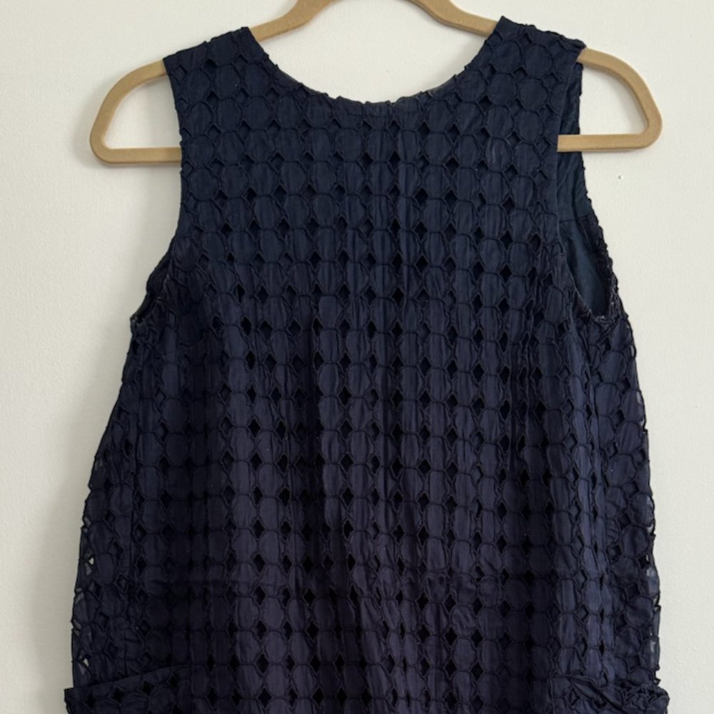 MDS Stripes Navy Ballon Dress
